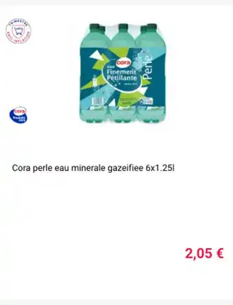 Cora x Carrefour Cora perle eau minérale gazeifiee 6x1 25l offre