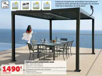 Super U Pergola bioclimatique 4x3M offre