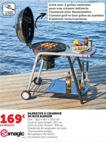 Super U Barbecue à charbon de bois ranger offre