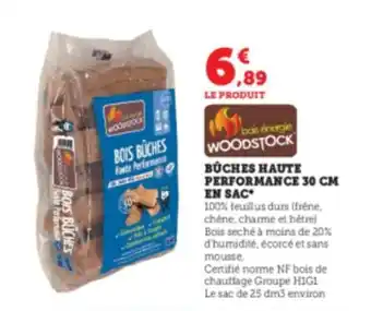 Bûches haute performance 30 cm en sac