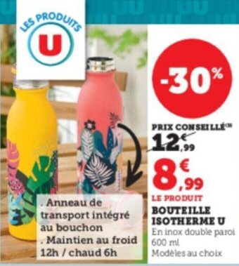 Super U Bouteille isotherme u offre
