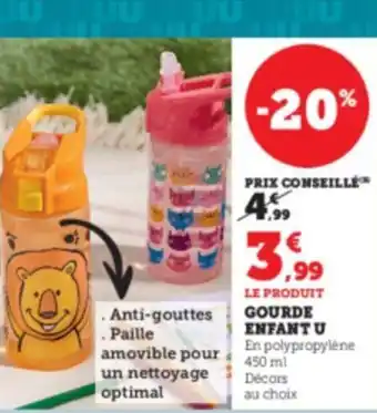 Super U Gourde enfant u offre
