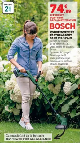 Super U Coupe bordure easygrasscut sans fil 14V-26 offre