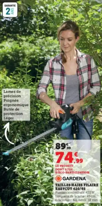 Super U Tailles haies filaire easycut 420/45 offre
