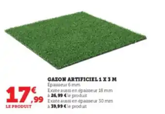 Super U Gazon artificiel 1 X 3 M offre
