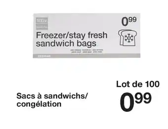 Zeeman Sacs a Sandwhichs/Congelation offre