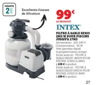 Intex filtre a sable Sx925