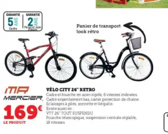 Super U Velo city 26 retro offre