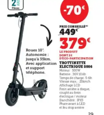 Super U Trottinette electrique S006 offre