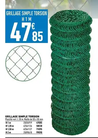 Brico Cash Grillage simple torsion offre