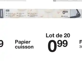 Zeeman Papier Cuisson offre
