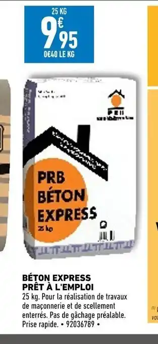 Brico Cash Beton express pret a l'emploi offre
