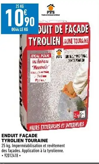 Brico Cash Enduit facade tyrolien touraine offre