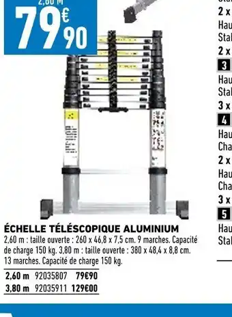Brico Cash Echelle telescopique aluminium offre