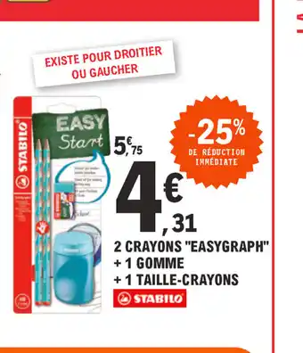 E.Leclerc 2 Crayons "Easygraph" offre