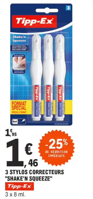 E.Leclerc 3 Stylos Correcteurs offre
