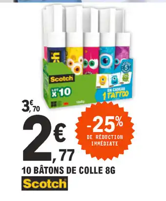 E.Leclerc 10 Batons De Colle 8G offre