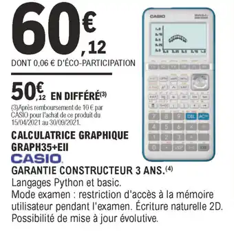 E.Leclerc Calculatrice Graphique offre