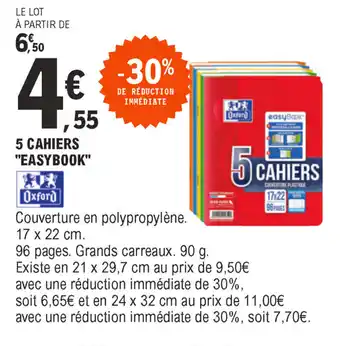 5 Cahiers "easybook"