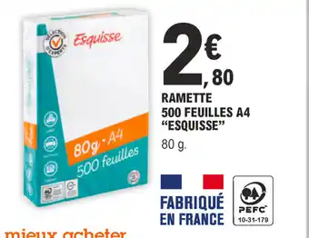 E.Leclerc Ramette 500 feuilles A4 "esquisse" offre