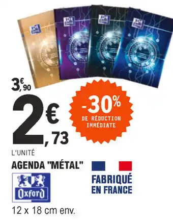 E.Leclerc Agenda "métal" offre