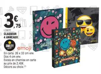 E.Leclerc Classeur 4 anneaux offre
