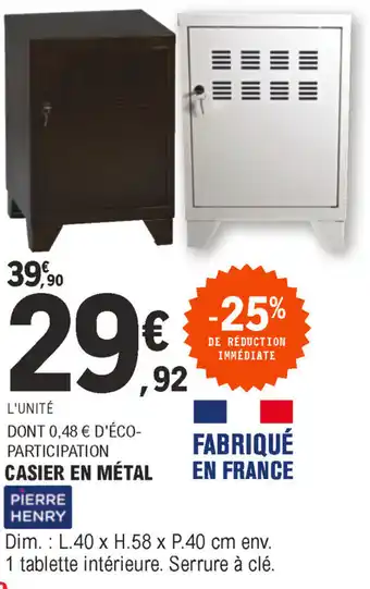 E.Leclerc Casier en métal offre