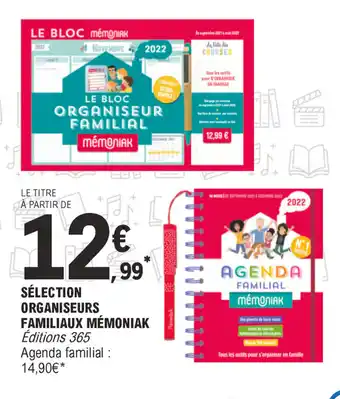 Sélection organiseurs familiaux mémoniak