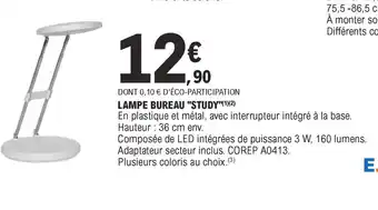E.Leclerc Lampe bureau "study" offre