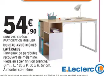 E.Leclerc Bureau avec niches latérales offre