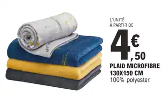 E.Leclerc Plaid microfibre 130x150 cm offre