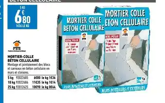 Brico Cash Mortier colle beton cellulaire offre