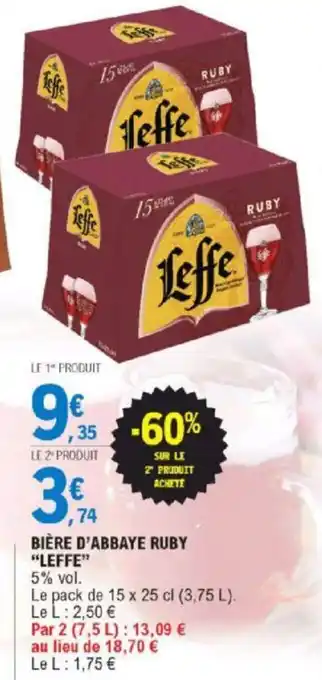 Bière D'Abbaye ruby Leffe
