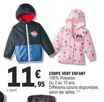 E.Leclerc Coupe vent enfant offre