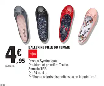 E.Leclerc Ballerine fille ou femme offre
