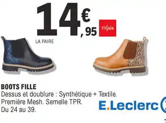 E.Leclerc Boots fille offre