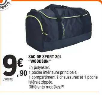 E.Leclerc Sac de sport 20L "woodsun" offre