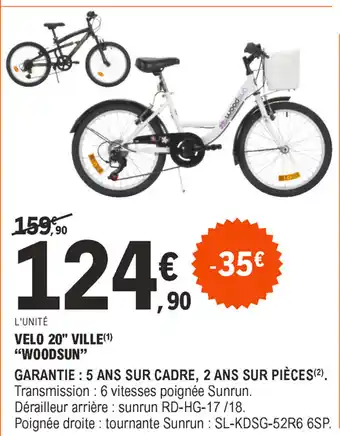 Promo Velo 20 ville woodsun chez E.Leclerc