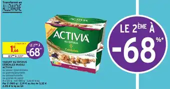 Intermarché Hyper Yaourt Au Bifidus Céréales Muesli Activia offre