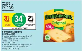 Intermarché Hyper Portion Classique Leerdammer offre