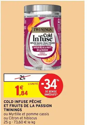 Intermarché Hyper Cold Infuse Pêche Et Fruits De La Passion offre