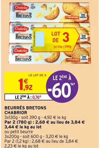 Intermarché Hyper Beurrés Bretons Chabrior offre