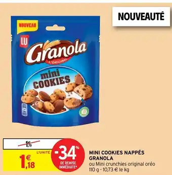Intermarché Hyper Mini Cookies Nappés Granola offre
