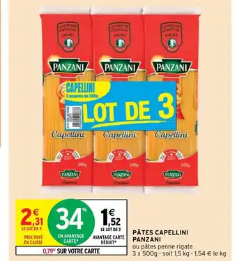 Intermarché Hyper Pâtes Capellini Panzani offre