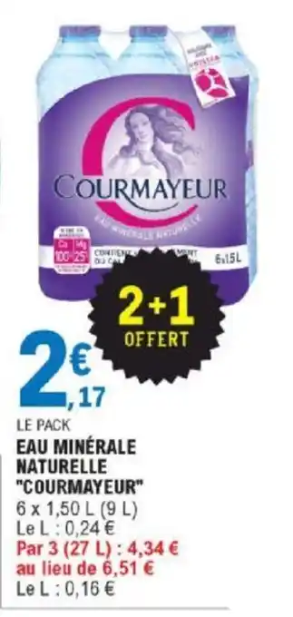 E.Leclerc Eau minérale naturelle Courmayeur offre