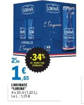 E.Leclerc Limonade Lorina offre