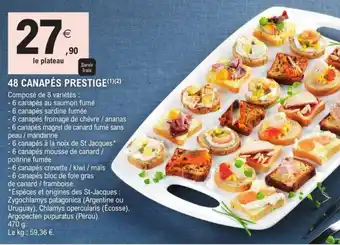 E.Leclerc 48 canapés prestige offre