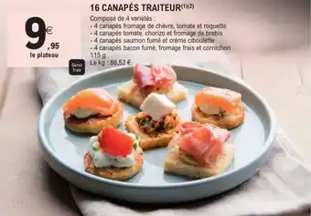 16 canapés traiteur