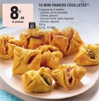 E.Leclerc 16 mini paniers feuilletés offre