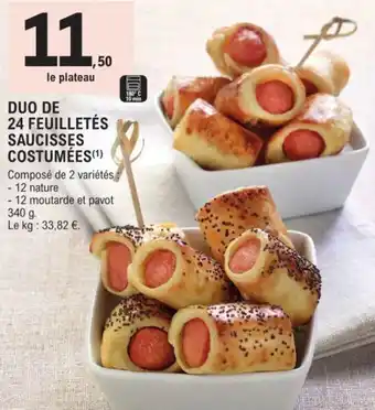 E.Leclerc Duo de 24 feuilletés saucisses costumées offre